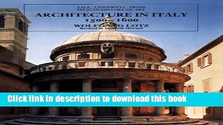 Read Architecture in Italy 1500-1600  Ebook Free