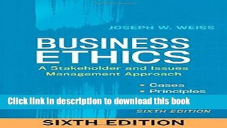 Download Books Business Ethics: A Stakeholder and Issues Management Approach Ebook PDF