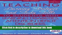 Read Teaching Learning Strategies and Study Skills To Students with Learning Disabilities,