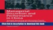Read Books Managerial Discretion and Performance in China: Towards Resolving the Discretion Puzzle