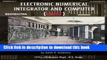 Read Electronic Numerical Integrator and Computer (ENIAC) ENIAC Technical Manual PDF Online