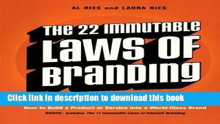 Read The 22 Immutable Laws of Branding  Ebook Free