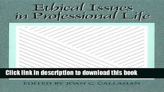 Download Ethical Issues in Professional Life  Ebook Free