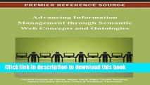 Read Advancing Information Management Through Semantic Web Concepts and Ontologies Ebook Free