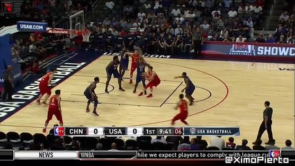 DeAndre Jordan Does it All  USA vs China  July 24, 2016  2016 USA Basketball Showcase