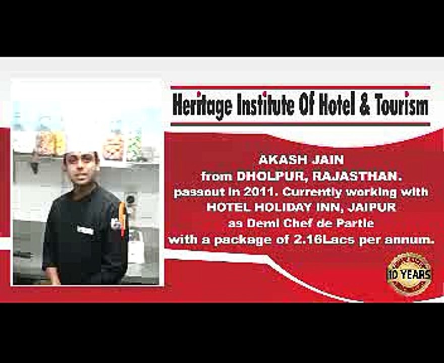 Akash Jain Student - Heritage Institute of ‪‎Hotel and Tourism in India