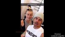 Derek Hough & Julianne Hough - Move interactive SoulCycle (Part 2) - July 24, 2016 (Snapchat posts)