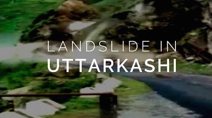 Watch: Dramatic footage of a landslide in Uttarkashi, blocks traffic