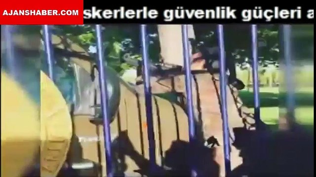 Beştepe'de darbeci askerlerle güvenlik güçleri arasındaki çatışma anı