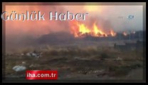 İzmir'de askeri alanda korkutan yangın