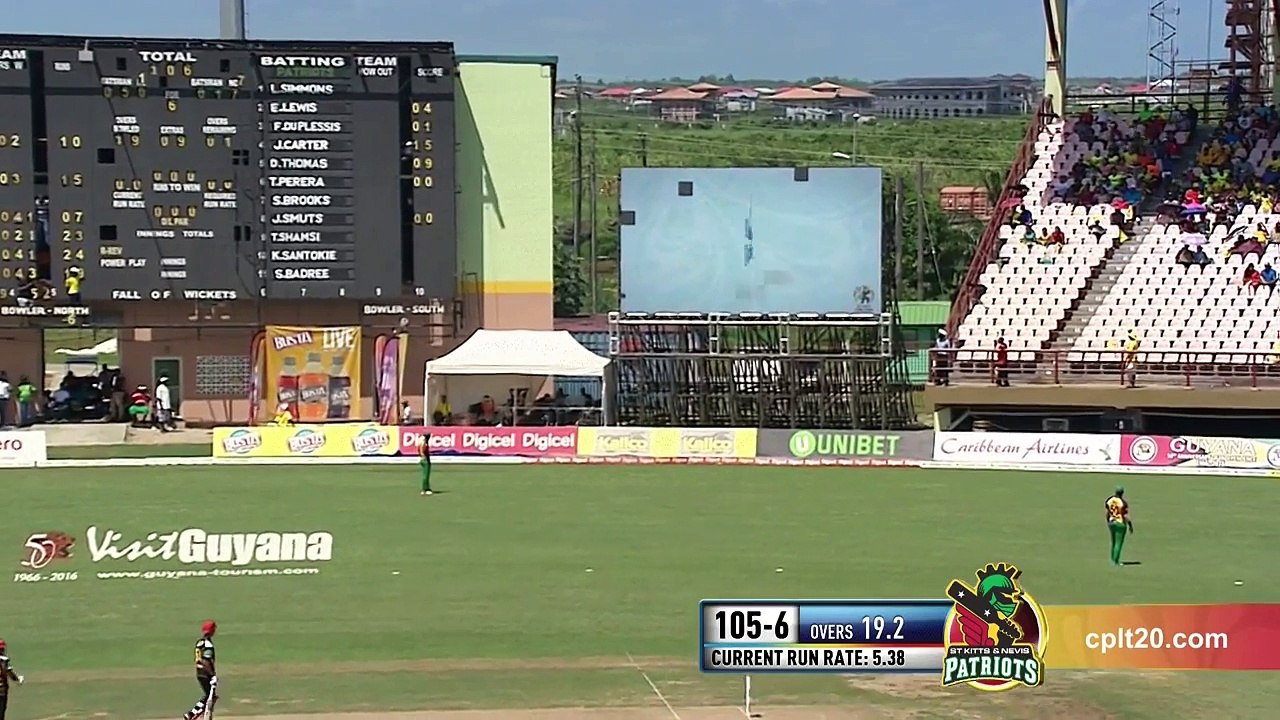 CPL 2016 Match 10 Highlights - Guyana Amazon Warriors vs St Kitts & Nevis Patriots
