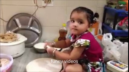 Indian Whatsapp Funny Videos 2016 New || It happens only in india || A baby girl making Roti