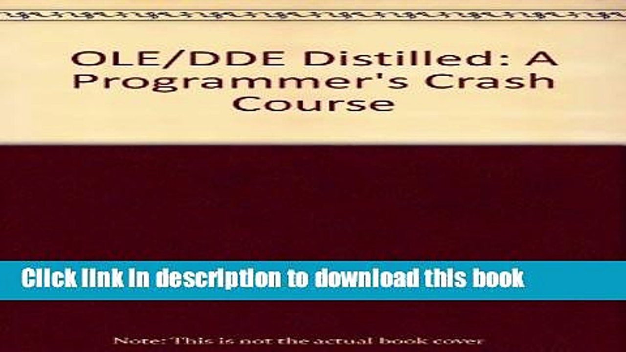 Download Ole 2.0 and Dde Distilled: A Programmer s Crash Course  PDF Free