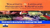 Read Tourism and Leisure Research Methods: Data Collection, Analysis, and Interpretation  Ebook Free