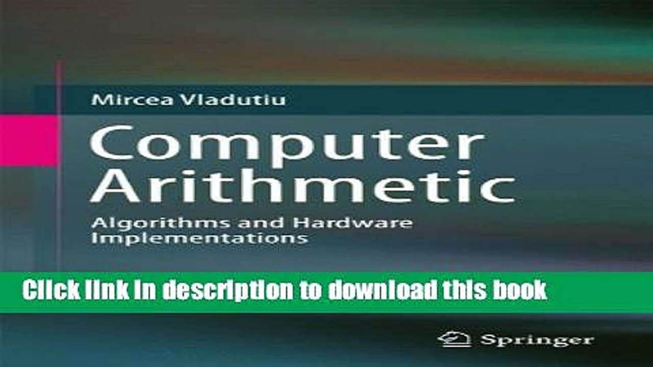 Download Computer Arithmetic: Algorithms and Hardware Implementations  PDF Online
