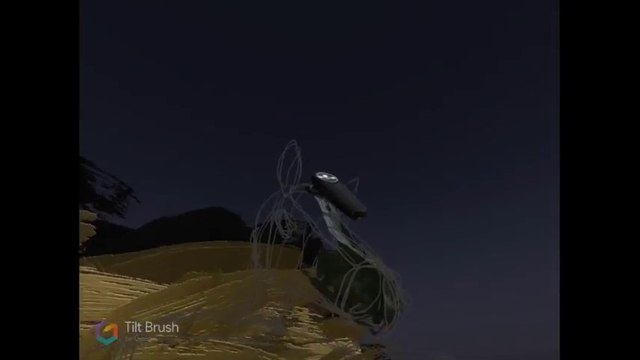 Oeuvre d'art numérique réalisée avec un casque de réalité virtuelle