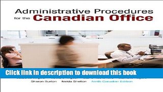 Read Administrative Procedures for the Canadian Office, Ninth Canadian Edition (9th Edition)