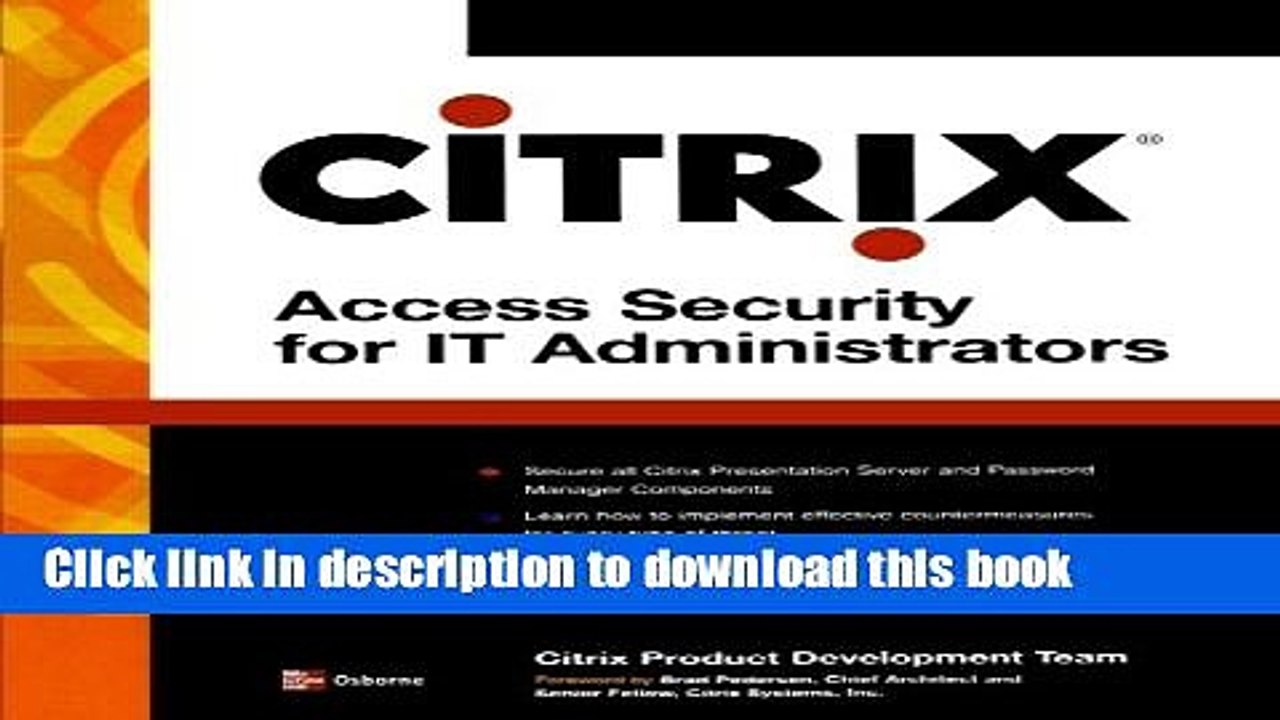 Read Citrix  Access Security for IT Administrators  Ebook Free