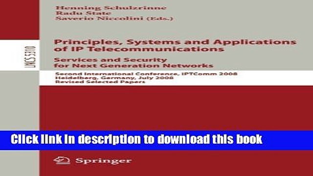 Read Principles, Systems and Applications of IP Telecommunications. Services and Security for Next
