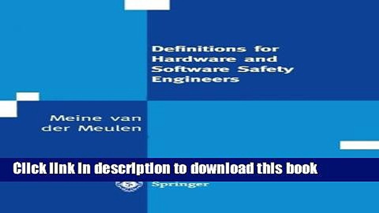 Read Definitions for Hardware and Software Safety Engineers Ebook Online