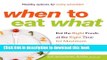 Read Books When to Eat What: Eat the Right Foods at the Right Time for Maximum Weight Loss! E-Book