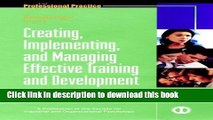 Read Creating, Implementing, and Managing Effective Training and Development: State-of-the-Art