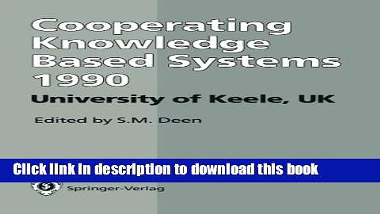 Read CKBS  90: Proceedings of the International Working Conference on Cooperating Knowledge Based