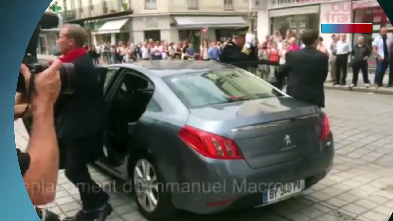 Emmanuel Macron accueilli par des manifestants à Laval