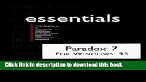 Read Paradox 7 for Windows 95   Windows NT Essentials with Disk Ebook Free