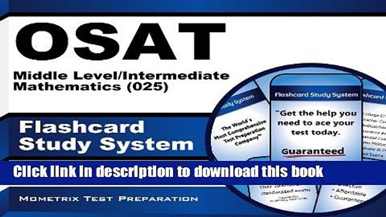 Read OSAT Middle Level/Intermediate Mathematics (025) Flashcard Study System: CEOE Test Practice