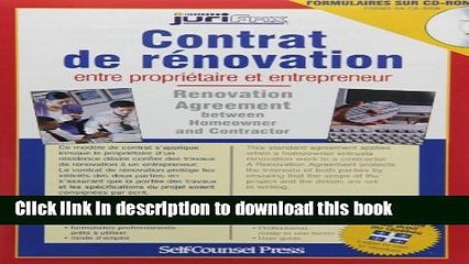 [PDF]  Contrat de Renovation entre Proprietaire et Entrepreneur: Renovation Agreement between