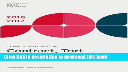 [PDF]  Core Statutes on Contract, Tort   Restitution 2016-17  [Read] Full Ebook