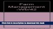 Download Farm Management: Planning, Control, and Implementation (Agricultural Sciences