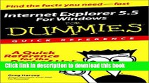 Read Internet Explorer 5.5 For Windows For Dummies: Quick Reference Ebook Free