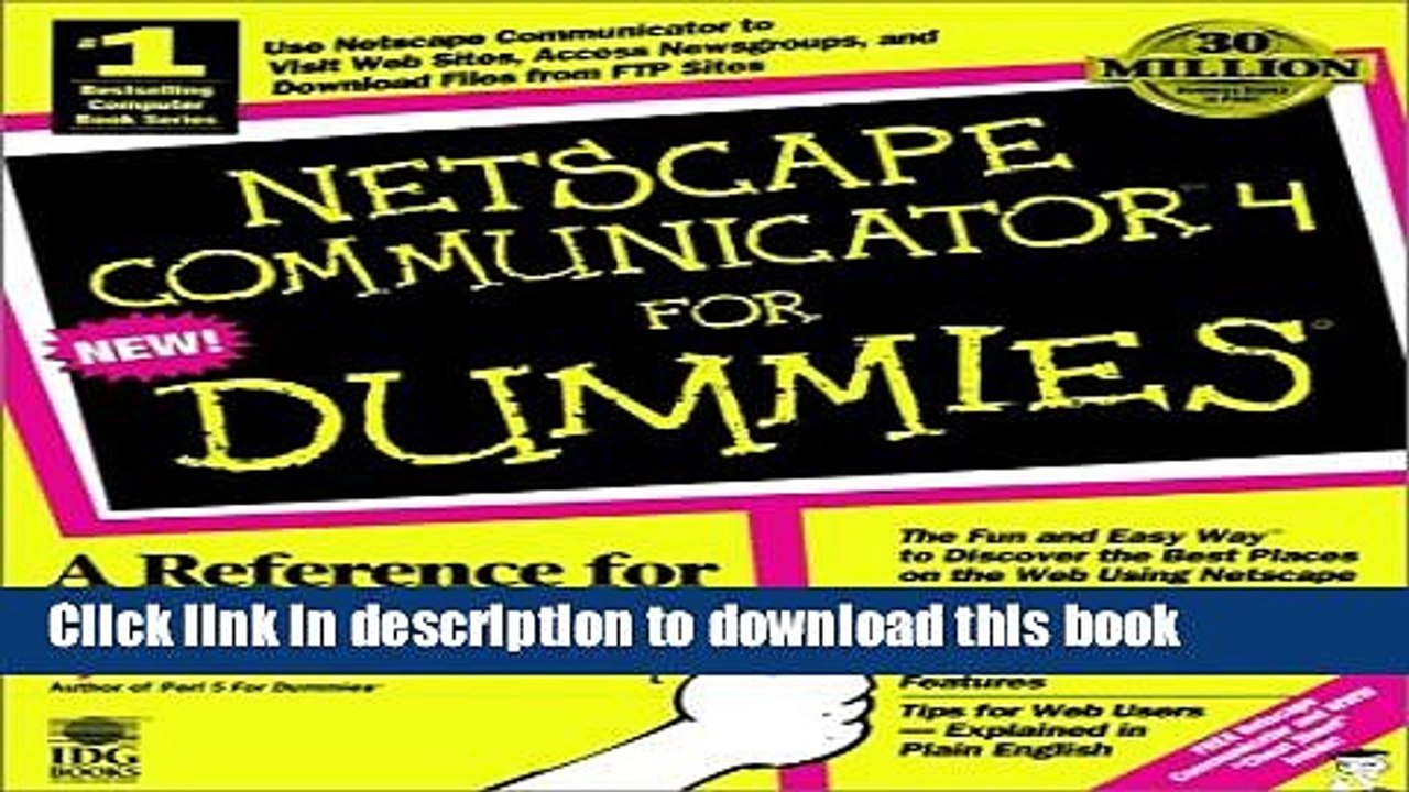 Read Netscape Communicator 4 For Dummies Ebook Free