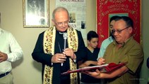 Trentola Ducenta (CE) - Il Vescovo Angelo Spinillo benedice la sede del comitato festeggiamenti (23.07.16)