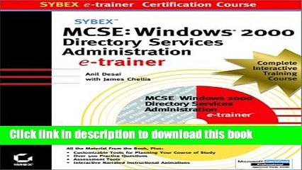 Read MCSE Windows 2000 Directory Services e-trainer Ebook Free