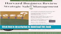 Read Harvard Business Review on Strategic Sales Management (Harvard Business Review Paperback