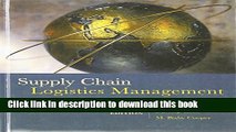 Read Supply Chain Logistics Management (Mcgraw-Hill/Irwin Series Operations and Decision