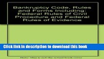 [PDF]  Bankruptcy Code, Rules   Forms Including Federal Rules of Civil Procedure   Federal Rules