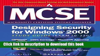 Read MCSE Designing Security for Windows 2000 Network Study Guide (Exam 70-220) (Book/CD-ROM