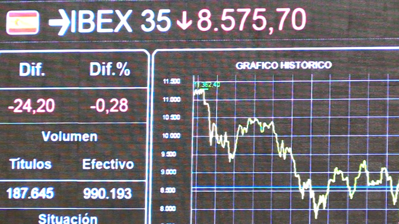 La Bolsa española pierde los 8.600 puntos al cierre lastrado por grandes valores