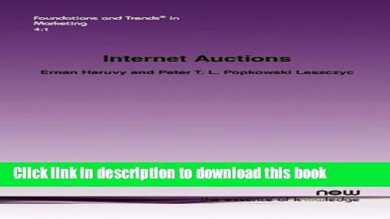 Read Internet Auctions (Foundations and Trends(r) in Marketing)  PDF Online