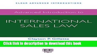 [PDF]  Advanced Introduction to International Sales Law  [Read] Online