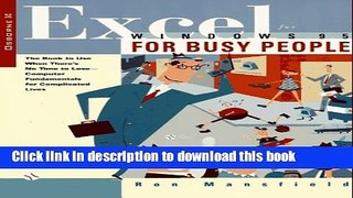 Read Excel for Windows 95 for Busy People Ebook Free