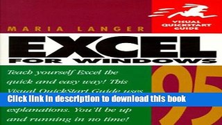 Read Excel for Windows 95: Visual Quickstart Guide Ebook Free
