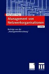 Management von Netzwerkorganisationen Jörg Sydow Ebook EPUB PDF