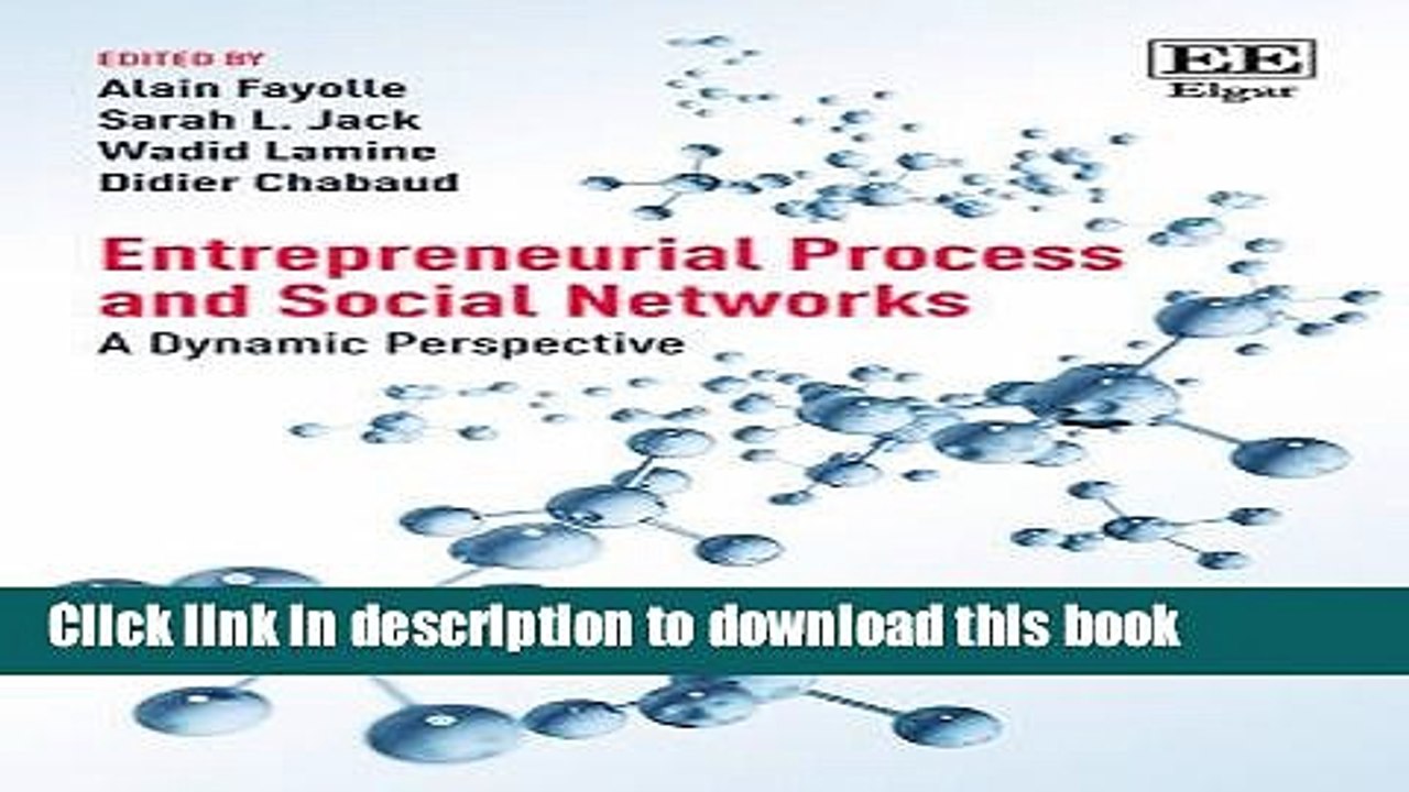 Read Entrepreneurial Process and Social Networks: A Dynamic Perspective  PDF Free
