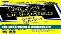 Read Microsoft Works 4.5 For Windows For Dummies: Quick Reference Ebook Free