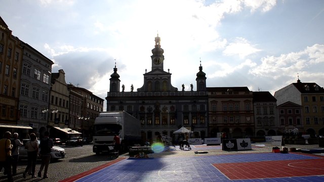 Bohême méridionale à Ceské Budéjovice, place de l'hôtel de ville